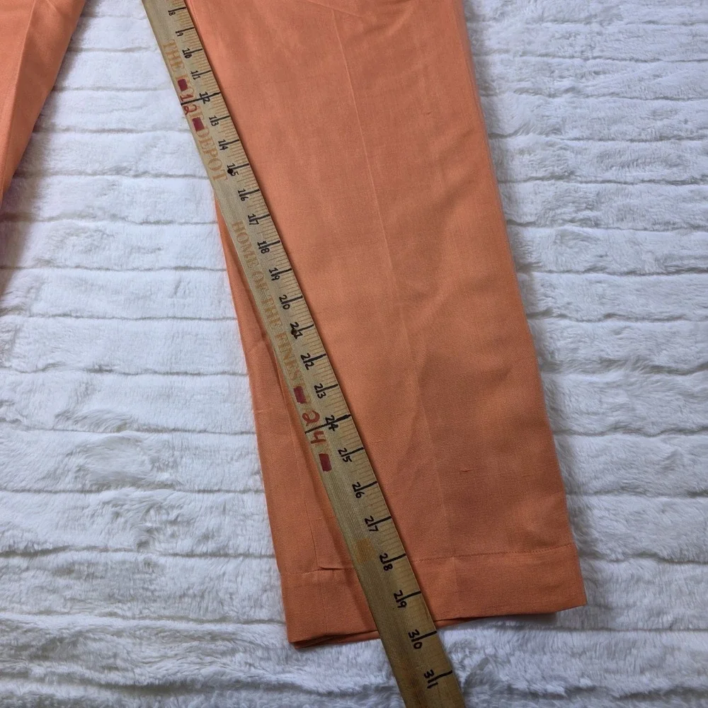 Ralph Lauren Purple Label Bobynn Silk Shantung‎ Pants Womens 12 Orange $1290